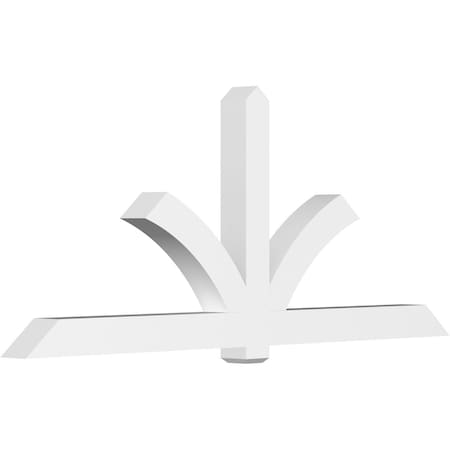 Ekena Millwork Redmond Architectural Grade PVC Gable Bracket, 108"W x 45"H x 6"D x 6"F, 10/12 Pitch GBP108X45X0606RED00